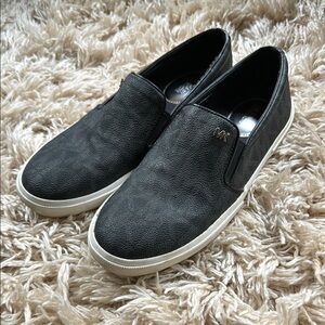 Michael Kors Black Suede Loafers Slip-Ons 8
